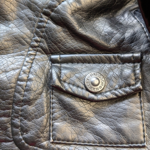 Harley Davidson Youth Jacket PU Size 4 Black Biker M-2 - Picture 11 of 16